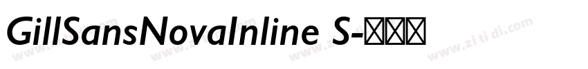 GillSansNovaInline S字体转换